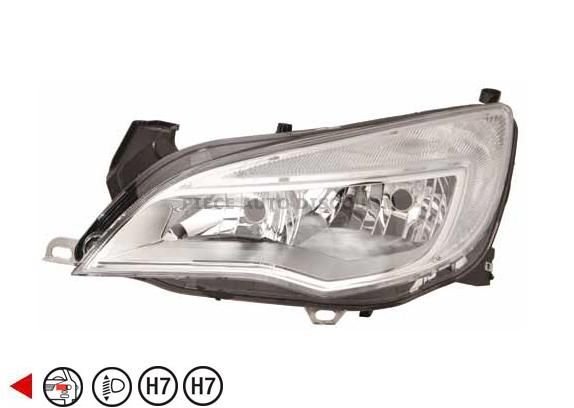 Acessar a peça Farol esquerdo eletrico com motor/base cromada h7+h7+w21/5w tipo he