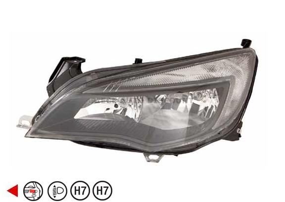 Acessar a peça Farol esquerdo eletrico com motor/base preta h7+h7+w21/5w tipo he