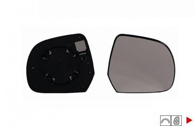 Acessar a peça Vidro + suporte do retrovisor direito