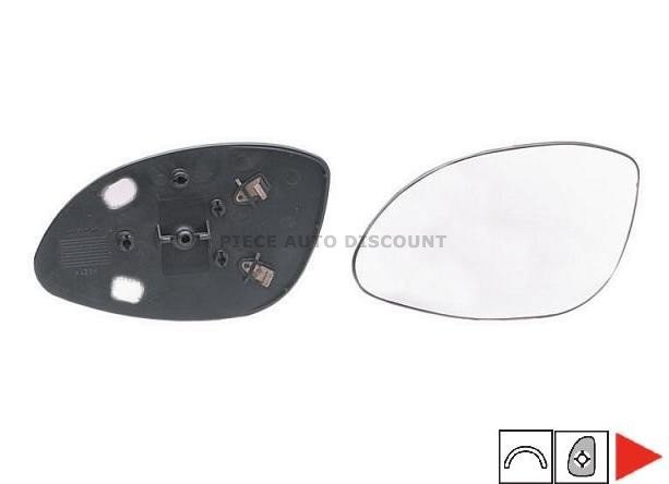 Acessar a peça Vidro com suporte direito convexo