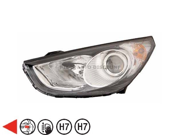 Acessar a peça Farol esquerdo elétrico H7+H7