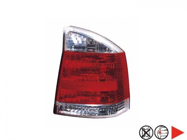 Acessar a peça Farolim traseiro direito [Vermelho - Branco]