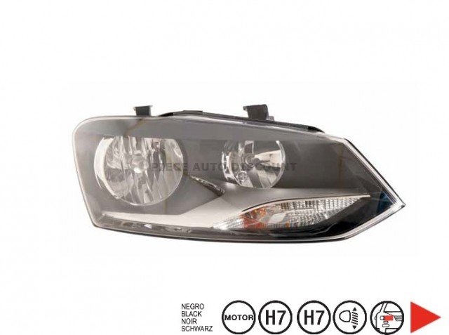 Acessar a peça Farol direito H7+H7 [Preto].