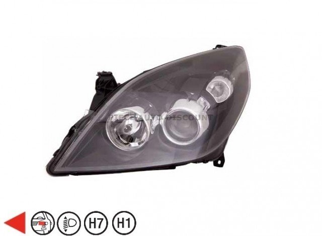 Acessar a peça Farol esquerdo h1+h7 [preto]