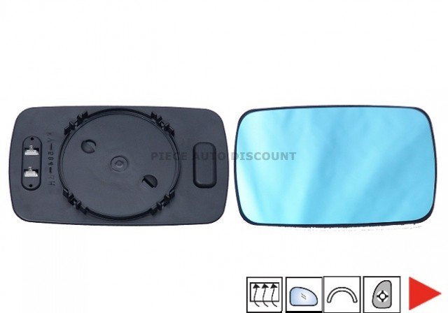 Acessar a peça Vidro + suporte do espelho retrovisor direito aquecido