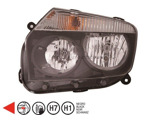 Acessar a peça Farol esquerdo h1+h7 [preto]