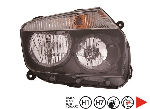 Acessar a peça Farol direito h1+h7 [preto]