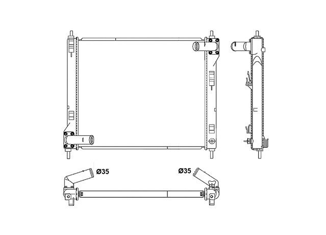 Radiador 1.6l dig-t - dig-t 4x4 NISSAN JUKE  pour NISSAN JUKE  Radiador 1.6l dig-t - dig-t 4x4 NISSAN JUKE  pour NISSAN JUKE