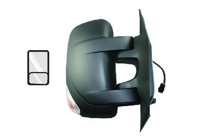 Espelho retrovisor manual direito + pisca branca [Curto]