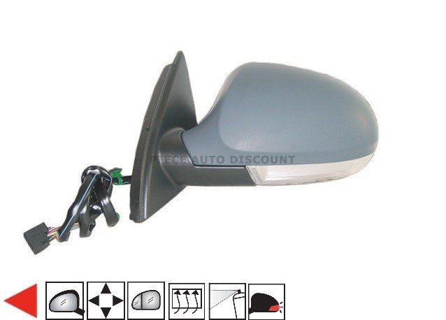 Acessar a peça Espelho esquerdo eletrico, asferico, termico, preparado, com pisca