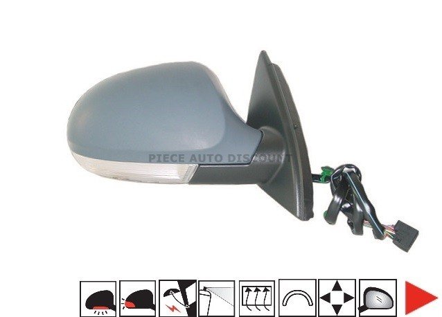 Acessar a peça Espelho dir. eletrico,conv.,term.,preparado,guarda lamatible,com pisca,com luz cortesia