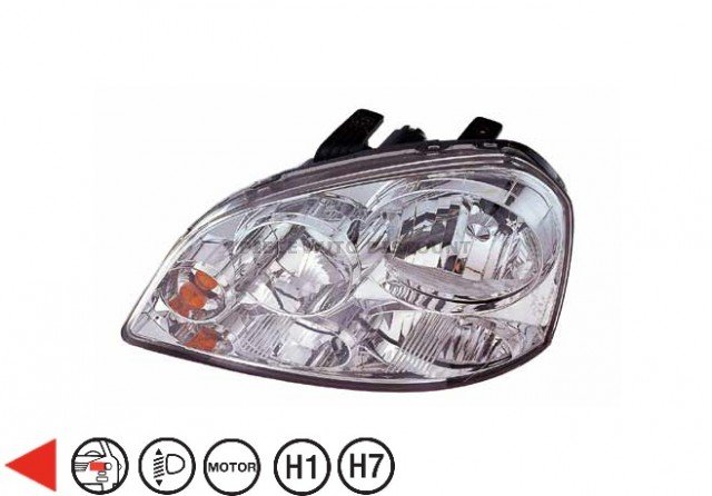 Acessar a peça Farol esquerdo eletrico com motor h1+h7 4 portas/familiar