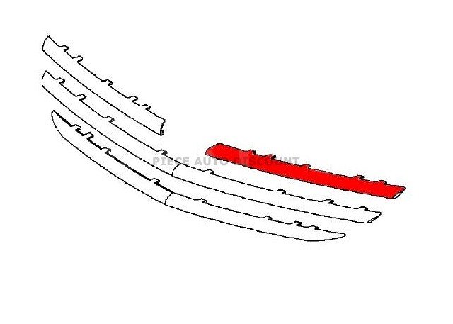 Acessar a peça Friso superior esquerda grelhafrente cromada