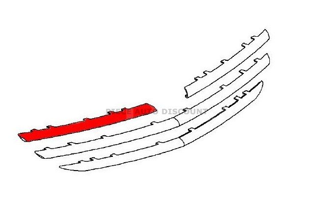 Acessar a peça Friso superior direita grelhafrente cromada