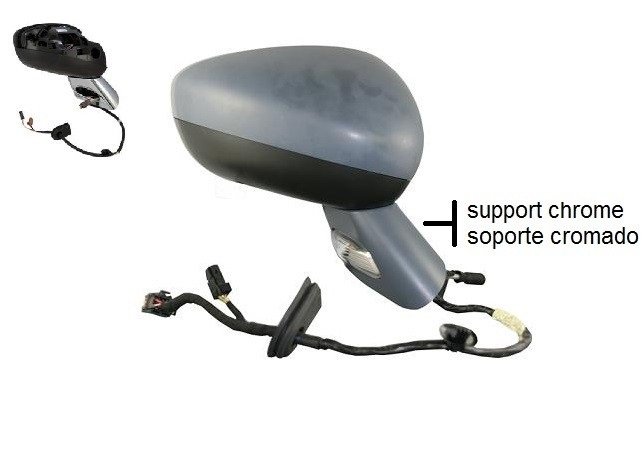 Espelho direito elétrico, preparado + sonda + suporte cromado CITROEN-DS3  pour CITROEN DS3   pour CITROEN DS3