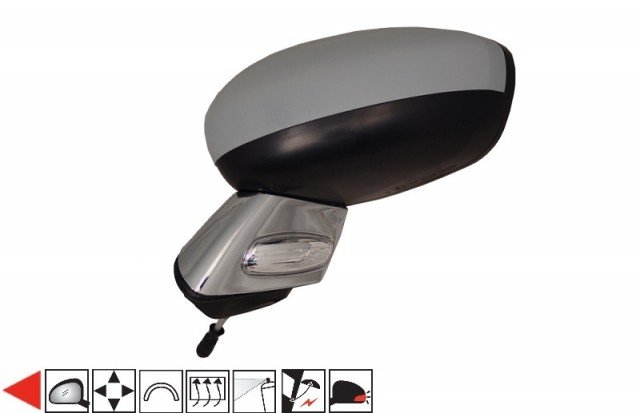 Acessar a peça Retrovisor esquerdo elétrico, aquecido, rebatível, preparado + pisca + suporte cromado