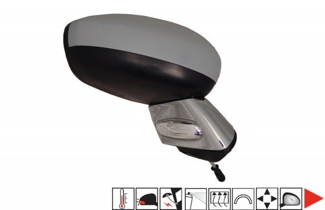 Acessar a peça Espelho direito elétrico, aquecido, dobrável, preparado + sonda + suporte cromado