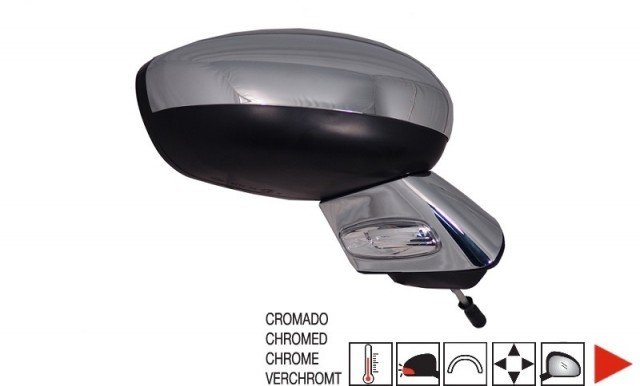 Acessar a peça Espelho direito elétrico, preparado + sonda cromada + capa e suporte