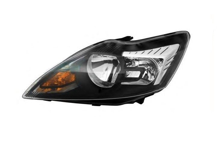 H1+H7 farol esquerdo [Preto - Cromado] Francês