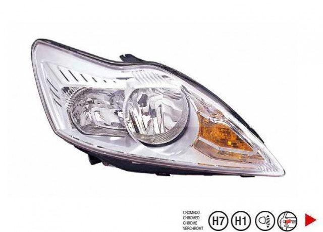 Acessar a peça Farol direito H1+H7 [Cromado]