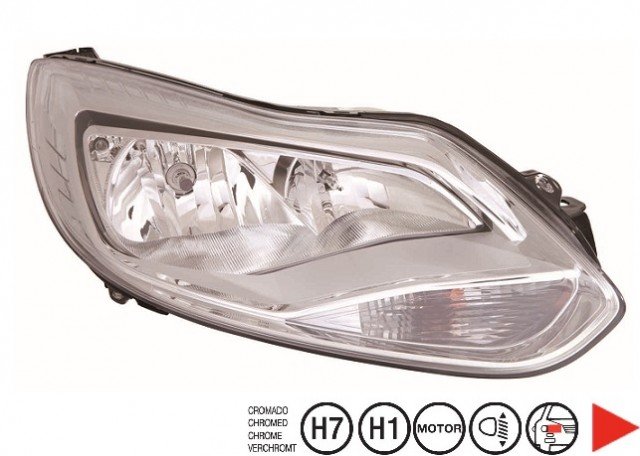 Acessar a peça Farol direito H1+H7 [Cromado]