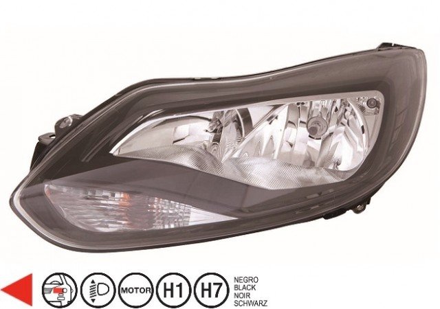 Acessar a peça Farol esquerdo H1+H7 [Preto]
