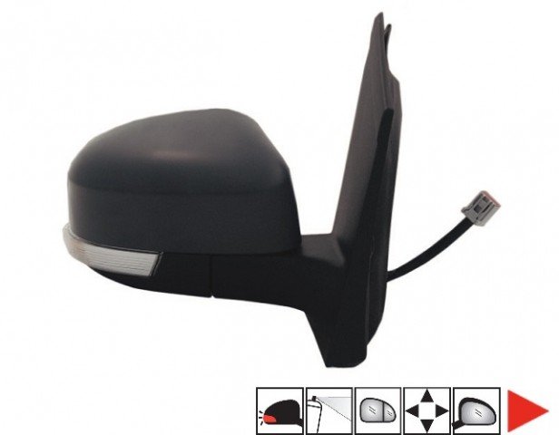 Acessar a peça Espelho direito eletrico, asferico, preparado, com pisca, 5 pins