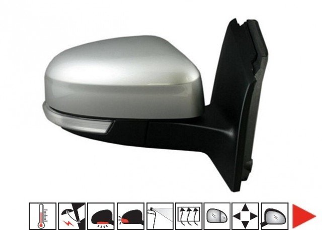 Acessar a peça Espelho retrovisor direito elétrico, asférico, aquecido, revatíbel, preparado, pisca, cortesia, sonda