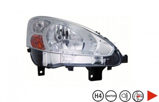 Acessar a peça Farol direito elétrico H4