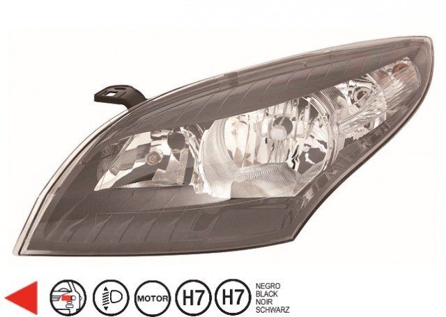 Acessar a peça Farol esquerdo H7+H7 [Preto] [Preto