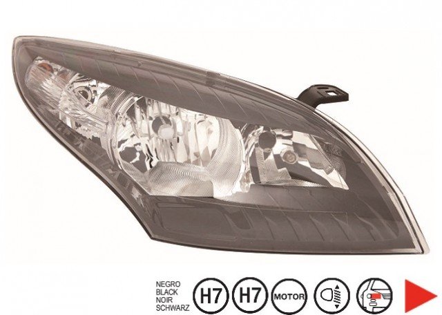 Acessar a peça Farol direito H7+H7 [Preto].