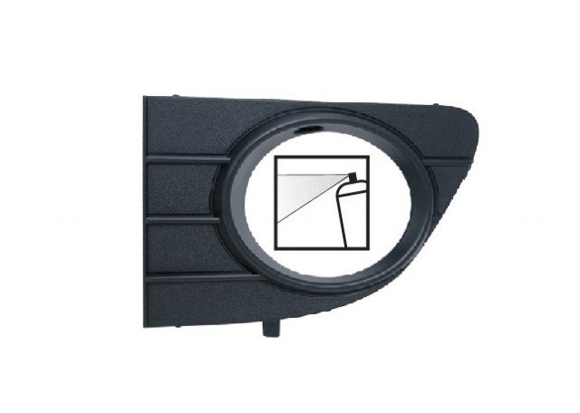 Acessar a peça Grelha inferior direita para choques frente primario com buraco nevoeiro