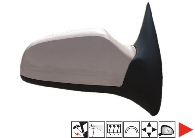 Acessar a peça Espelho direito eletrico, convexo, termico, preparado, rebativel, 3 portas, gtc
