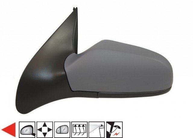 Acessar a peça Espelho esquerdo eletrico, asferico, termico, preparado, rebativel, 5 portas