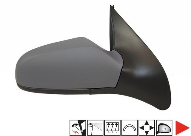 Acessar a peça Espelho direito eletrico, convexo, termico, preparado, rebativel, 5 portas