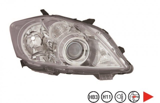 Acessar a peça Farol reto H11+HB3 cromado Acessar a peça Farol reto H11+HB3 cromado