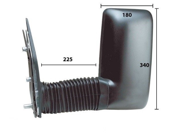 Acessar a peça Espelho esquerdo com ângulo morto, manual, convexo, braço comprido (225x340x180)