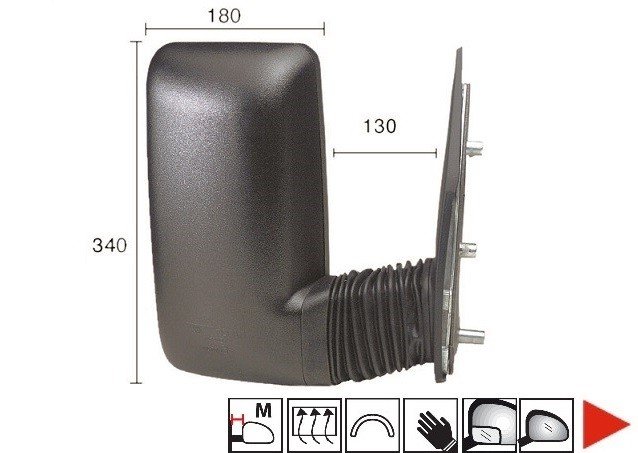 Acessar a peça Espelho manual direito aquecido [médio]