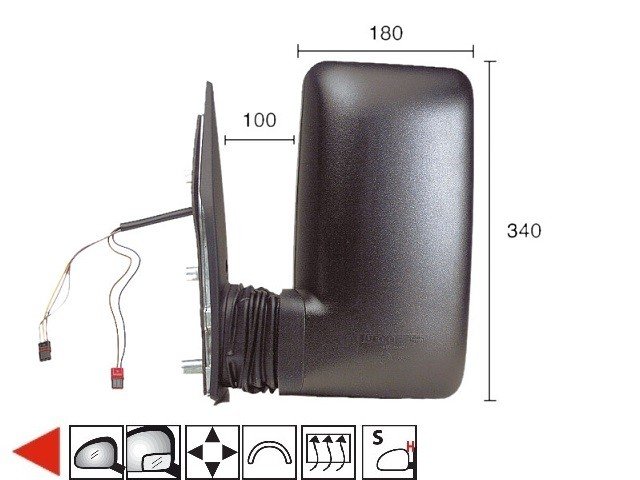 Acessar a peça Espelho esquerdo elétrico, aquecido [curto]