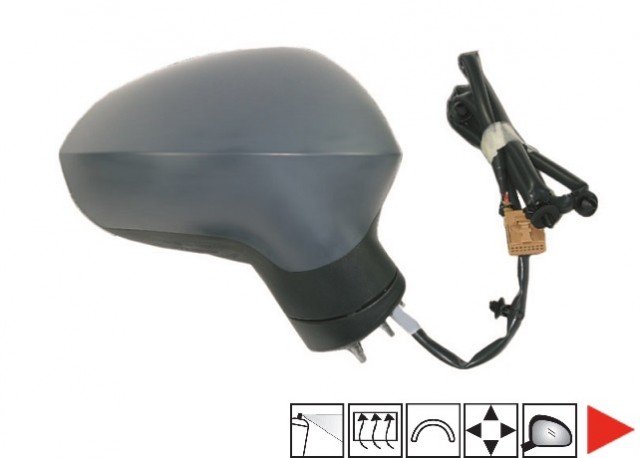 Acessar a peça Espelho direito eletrico, convexo, termico, preparado, 5 pins