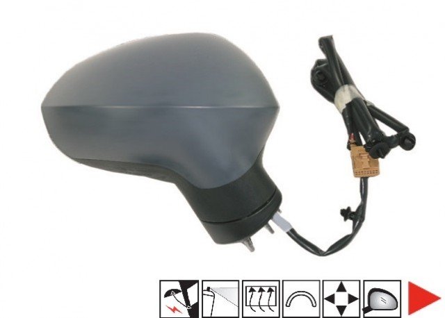 Acessar a peça Espelho direito eletrico, convexo, termico, preparado, guardalamatible, 7 pins