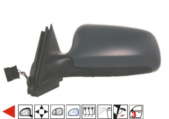 Acessar a peça Esquerda esquerda aquecida dobrável preparado [grande angular] espelho de 3 pontos