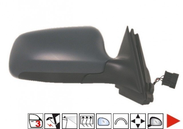 Acessar a peça Espelho retrovisor direito elétrico, aquecido, rebatível, 3 pontos com preparado