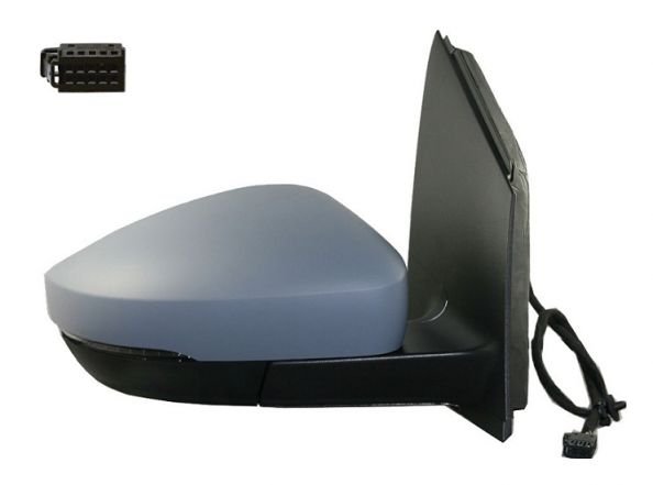 Acessar a peça Espelho dir. eletric,convexo,termico,preparado,com pisca,conector rectangular,led,6pins