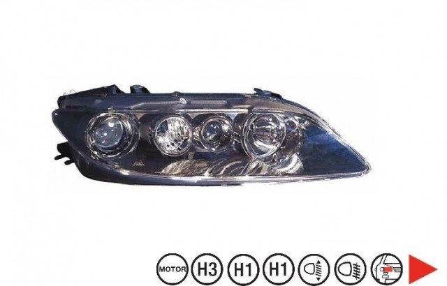 Acessar a peça Farol direito com nevoeiro eletrico com motor/preto h1+h3+h1+py21w+w5w Acessar a peça Farol direito com nevoeiro eletrico com motor/preto h1+h3+h1+py21w+w5w