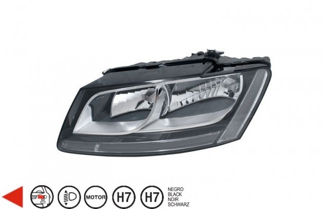 Acessar a peça Farol esquerdo eletrico com motor/base preta h7+h7+p13w+ph24wy tipo k Acessar a peça Farol esquerdo eletrico com motor/base preta h7+h7+p13w+ph24wy tipo k