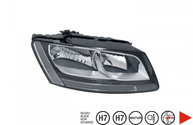 Acessar a peça Farol direito eletrico com motor/base preta h7+h7+p13w+ph24wy tipo k Acessar a peça Farol direito eletrico com motor/base preta h7+h7+p13w+ph24wy tipo k