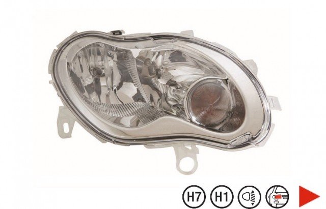 Acessar a peça Farol direito H1+H7 02->