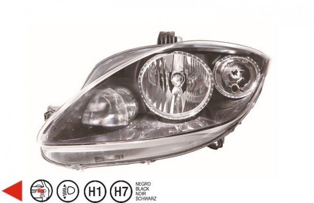 Acessar a peça Farol esquerdo eletrico base preta h1+h7+py21w+w5w 2009-> Acessar a peça Farol esquerdo eletrico base preta h1+h7+py21w+w5w 2009->