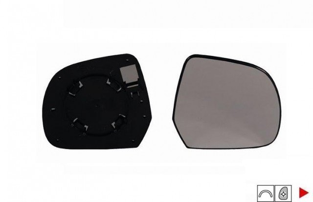 Acessar a peça Vidro + suporte do retrovisor direito